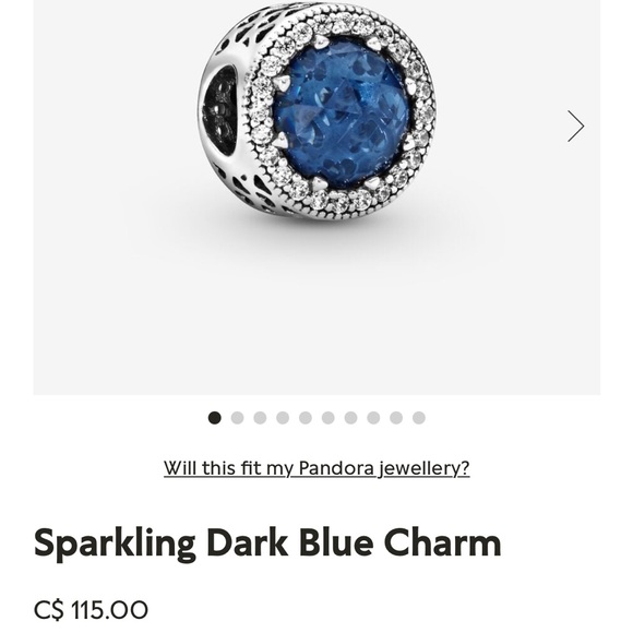 Pandora bracelet with 3 charms 2 clips and 2 separators - Picture 8 of 11